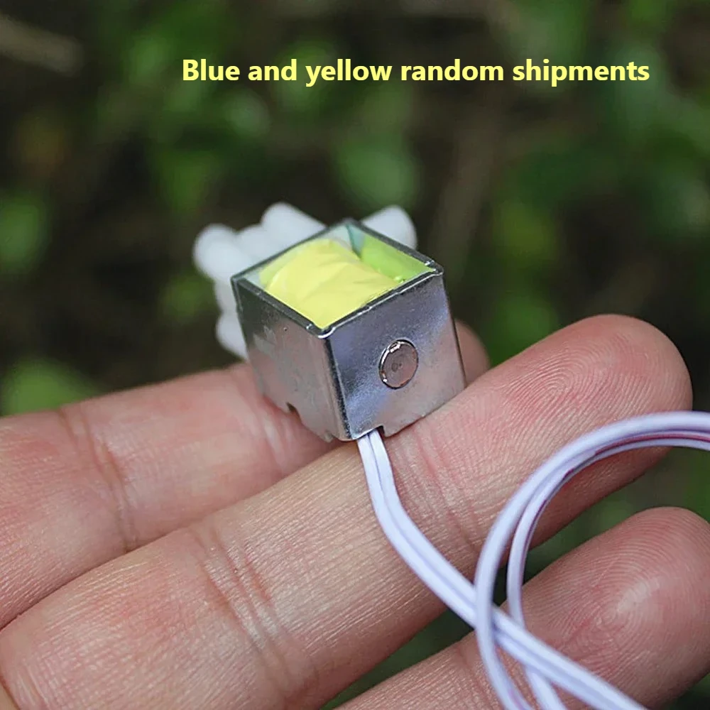 1pc DC 12V Normally Closed Mini Solenoid Valve - Water Air Vent Valve, Tape Color Random (Blue/Yellow)