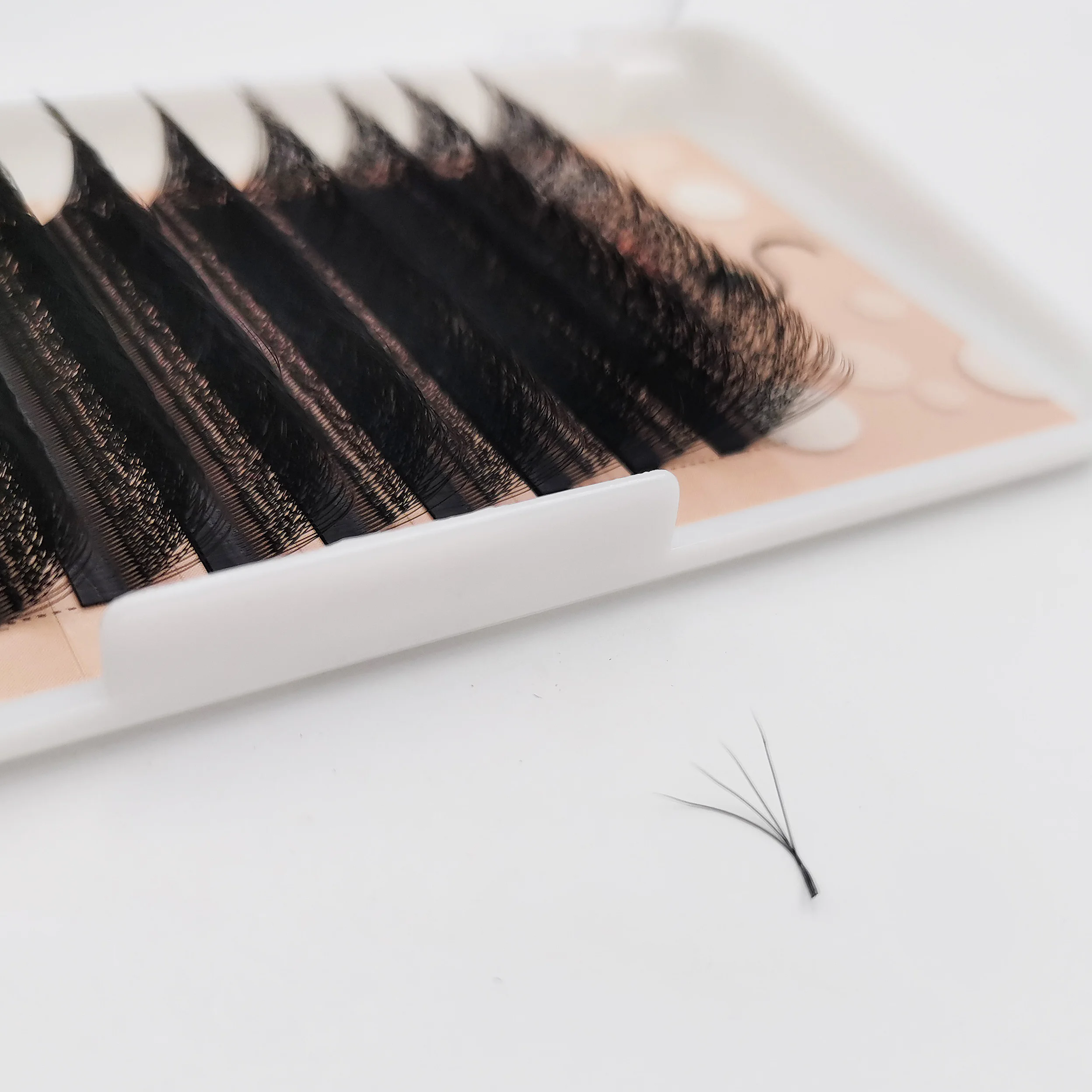 4D W Lashes Natural Soft Individual Lash Handmade 0.07mm 4DW Premade Volume Fans Cilios W Supmacio Natural EyeLash Extensions