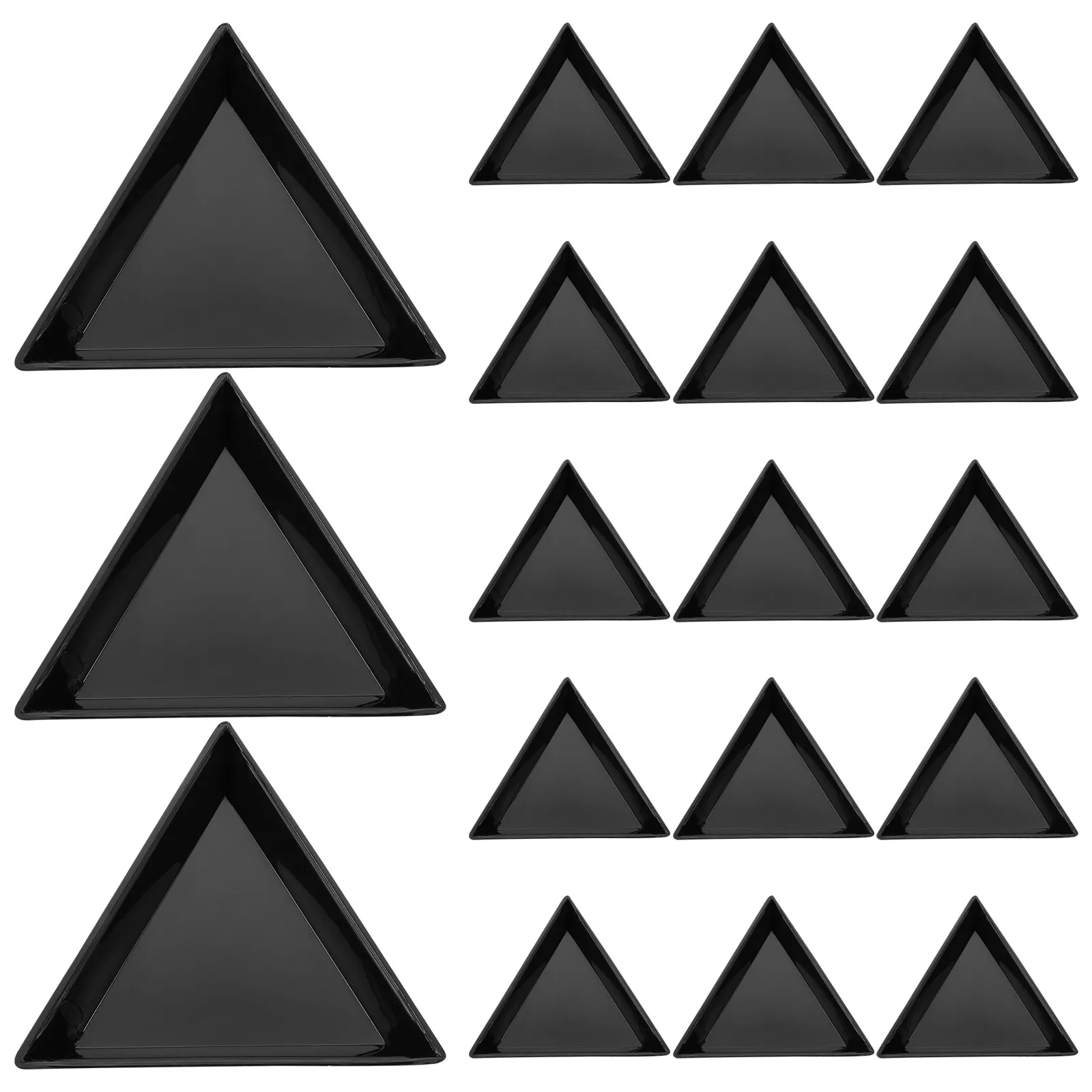 

30Pcs Triangle Diamond Sorting Tray Stackable Plastic Bead Storage Organizer for Jewelry Making Craft Rhinestone Clay Bead