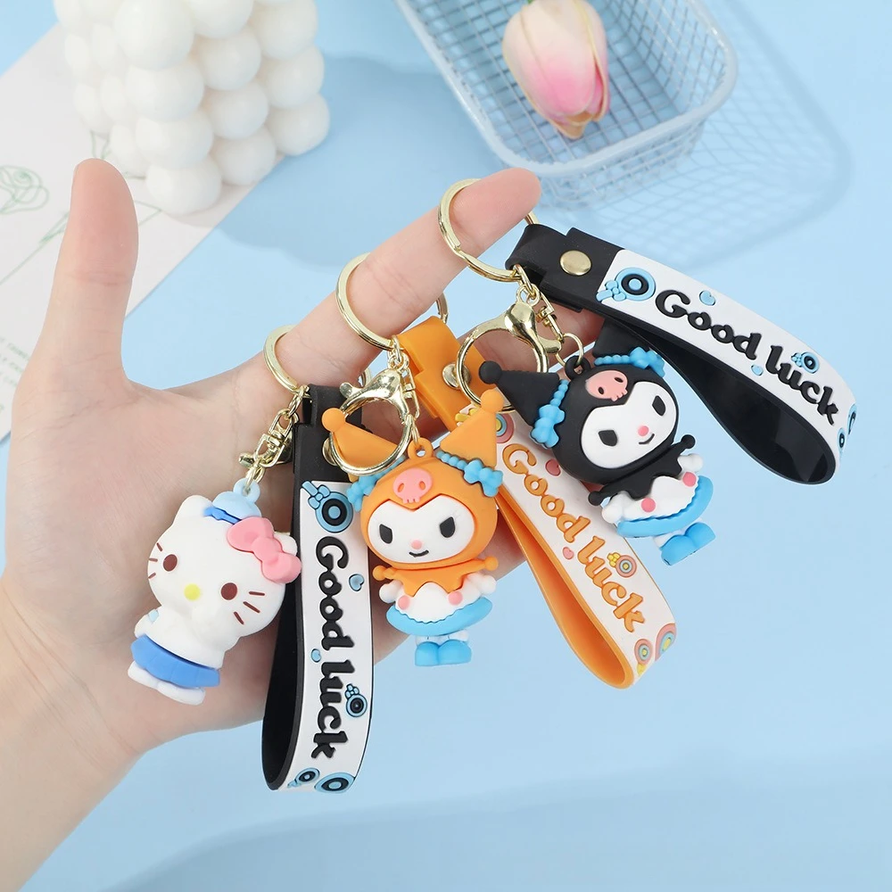

Милый мультяшный брелок Sanrio Miniso, кулон Kulomi, бутик, трехмерная кукла, сумка для пары, маленькое подвесное украшение
