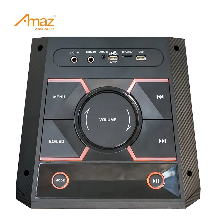 China Wholesale Double 8 Inch Portable Audio System Professional Audio Party Speaker With LED Light