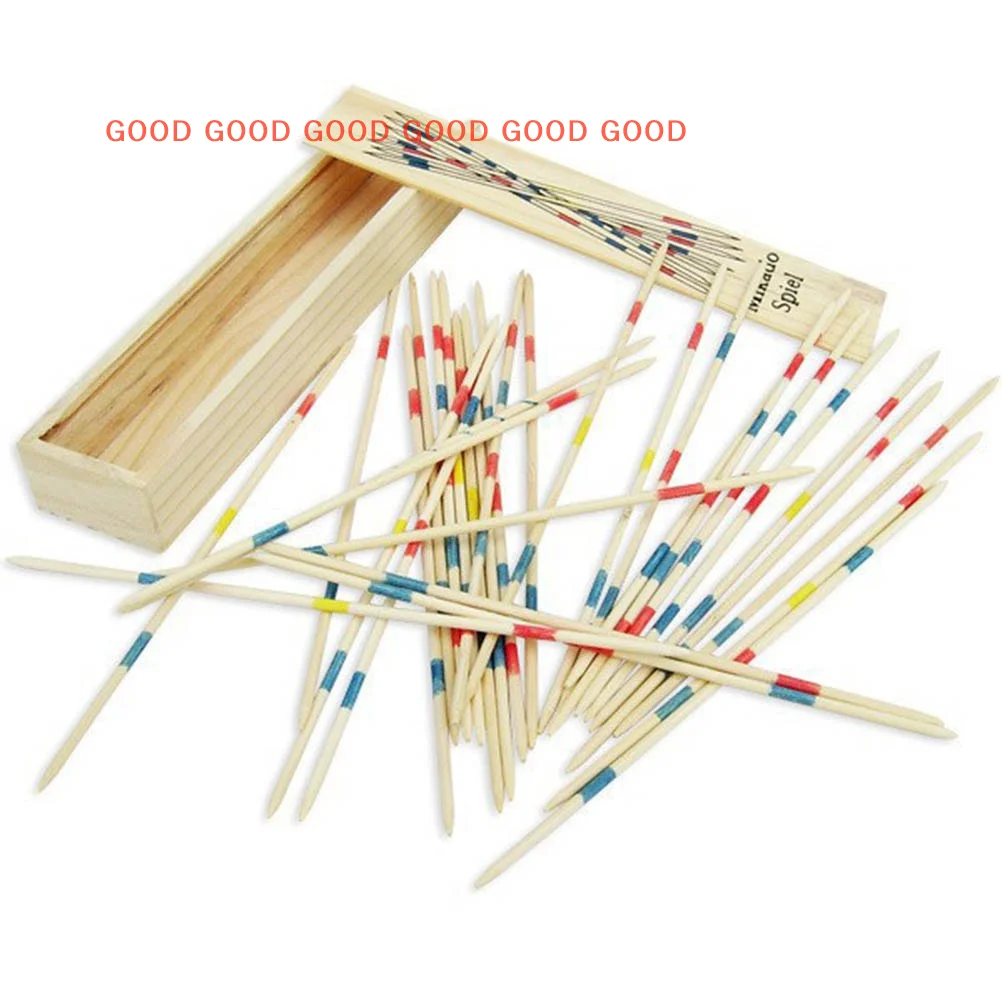 1 Set With Box Multiplayer Game Baby Educational Wooden Board Games Stick Drop Shipping Traditional Mikado Spiel Pick Up Sticks