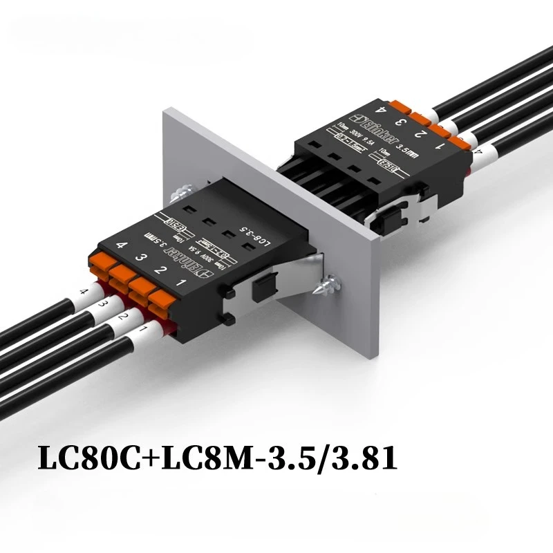 

Through The Box Male and Female Pair Plug 1.5MM ² Connector LC80C + LC8M- 3.5/3 Wall Terminal Connector