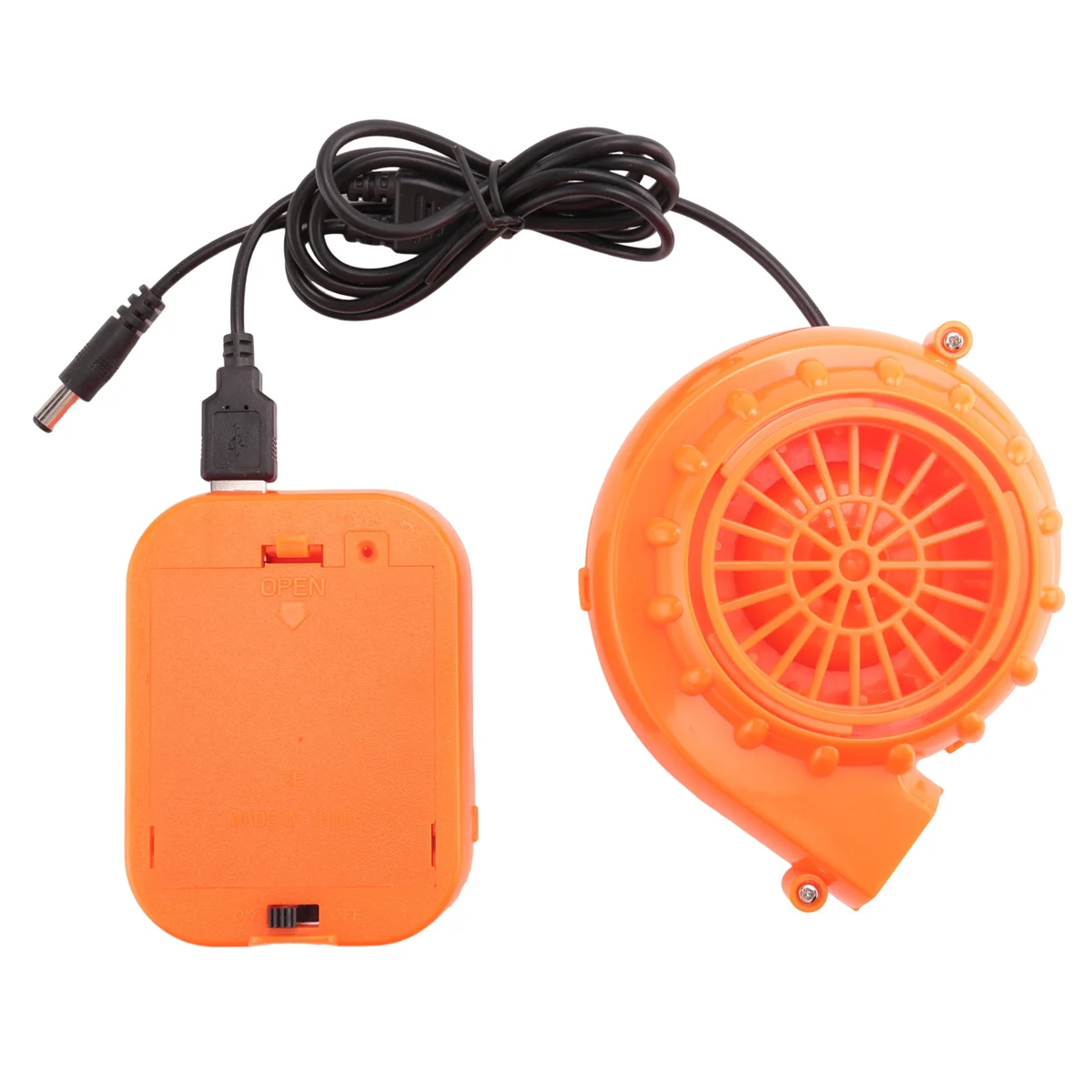 Mini Blower Fan for Dinosaur Costume or Mascot or Other Inflatable Game Costume Set, Orange