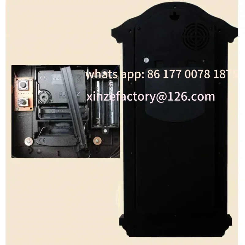 Customizable Large 3D Wall Cloc, Vintage European Pendulum Clock, Retro Modern Design Living Room and Farmhouse Decor Home