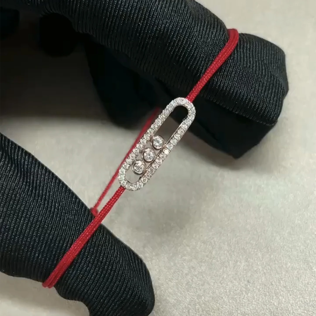 

Classic Jewelry 925 Pure Silver Women's Red Rope Adjustable Lucky Hand Rope Jewelry High end Charm Banquet Exquisite Bracelet