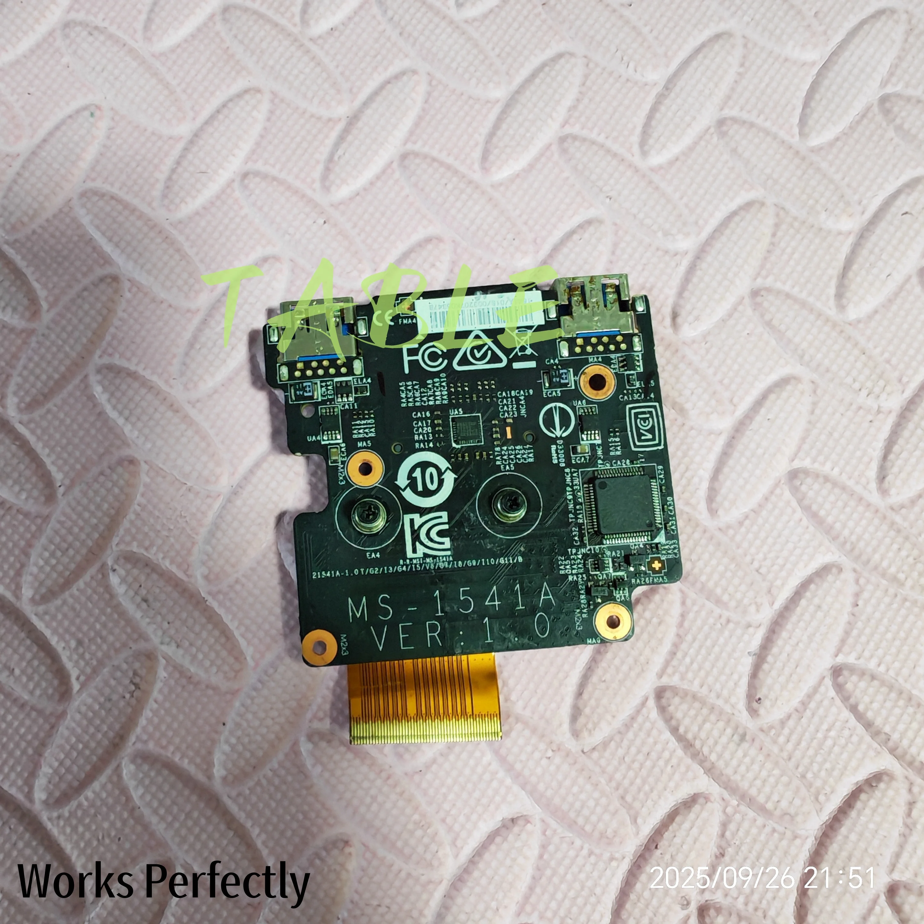 

ПОДЛИННАЯ плата для чтения карт USB MSI GE66 Raider MS-1541 1541A MS-1541A протестирована в порядке