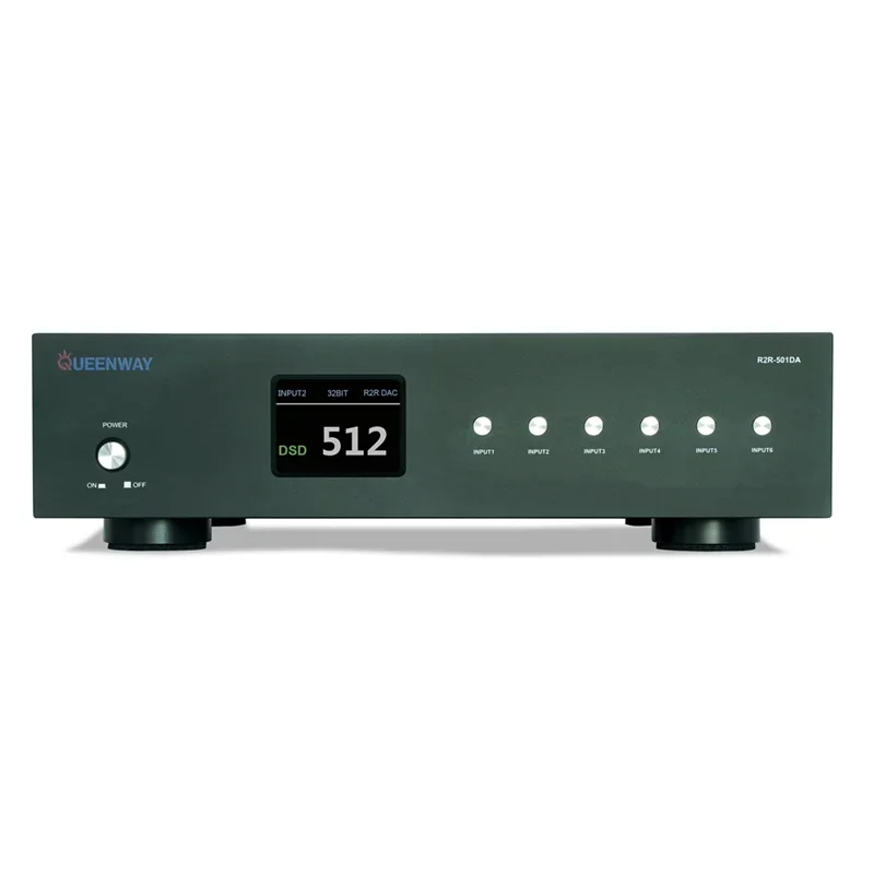 

Queenway R2R-501DA R2R DAC IIS I2S RJ45 HD-MI(8 Kinds Line Order) Input 32bit 384KHz DSD512 Without Volume Control