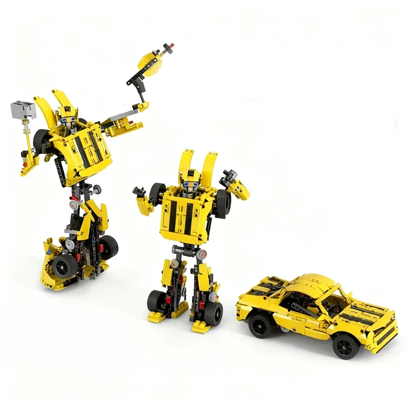 647pcs MOC Bumblebee Technical Model Building Blocks Construction Assemble DIY Toys Creative Idea Festival Gifts Education