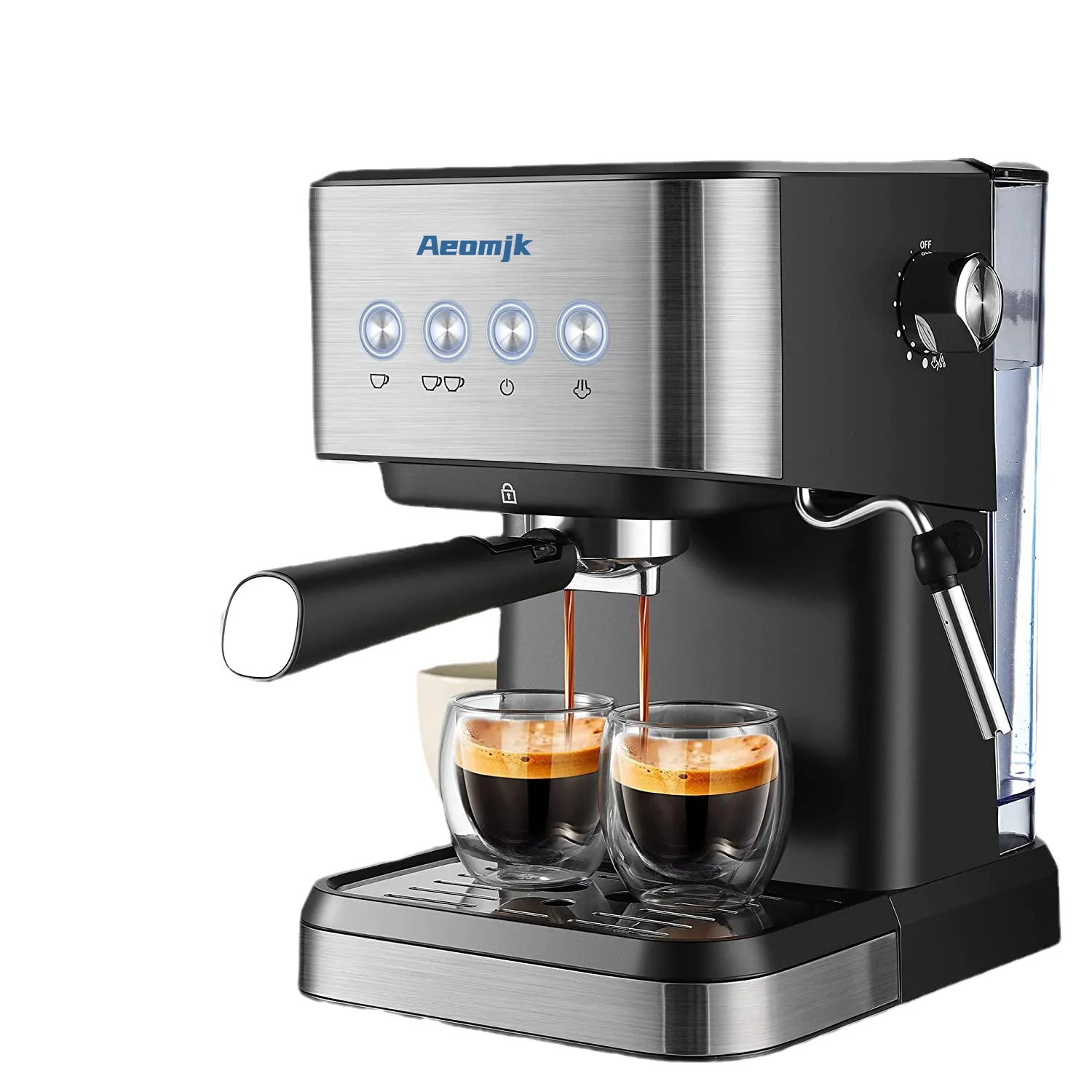 Household Coffee Machine Pump Pressure Milk Froth Pulling Steam Small Semi-automatic EU UK PLUG milk frothing
