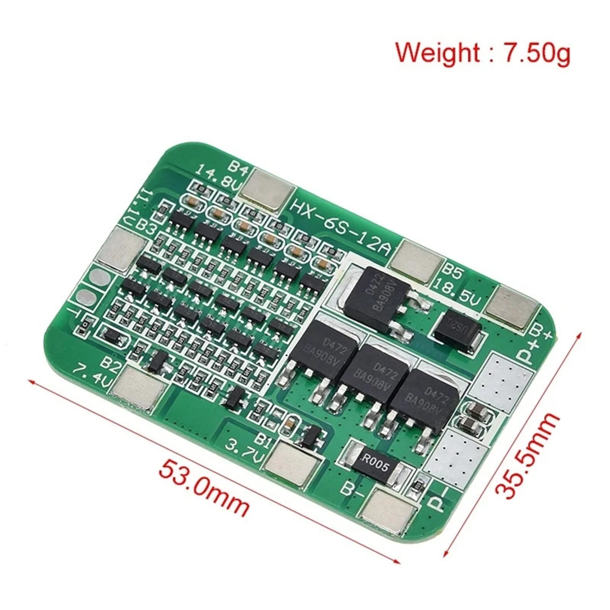 POSV-2PCS 6S 22.2V 12A Li-Ion Lithium Battery Protection Board for 18650 Li-Ion Lithium Battery Cell Module DIY Kit