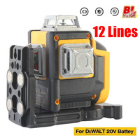 For DeWALT 20V 18V Battery Laser Level 12 Lines 3D Horizontal & Vertical Green Beams Meter Self-Leveling Lasers Tools