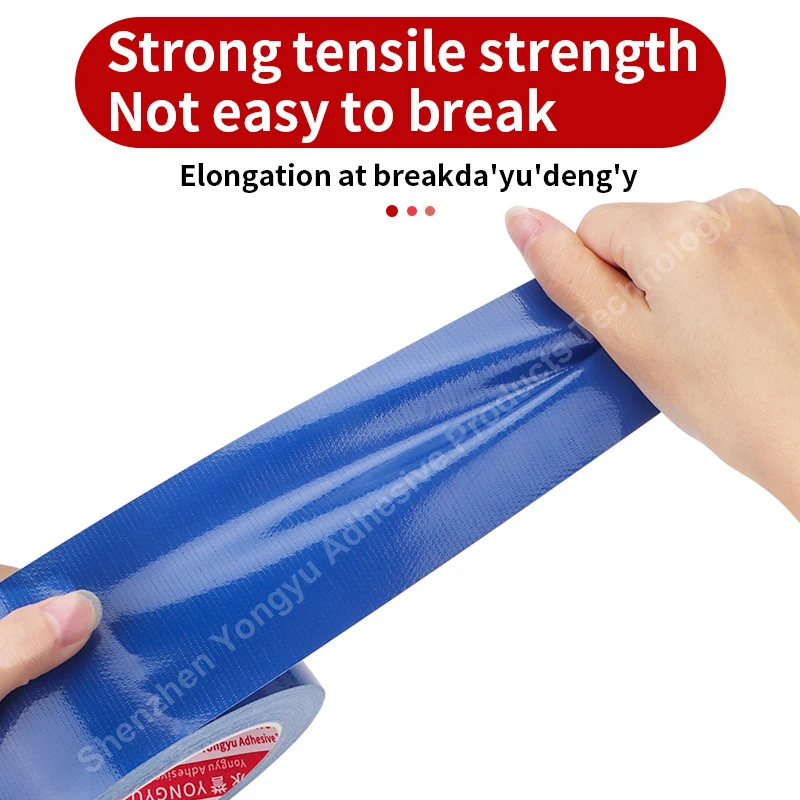 1_Blue heavy-duty pipeline tape is flexible, handmade, brightly colored, waterproof, easy to tear, durable, and multifunctional,