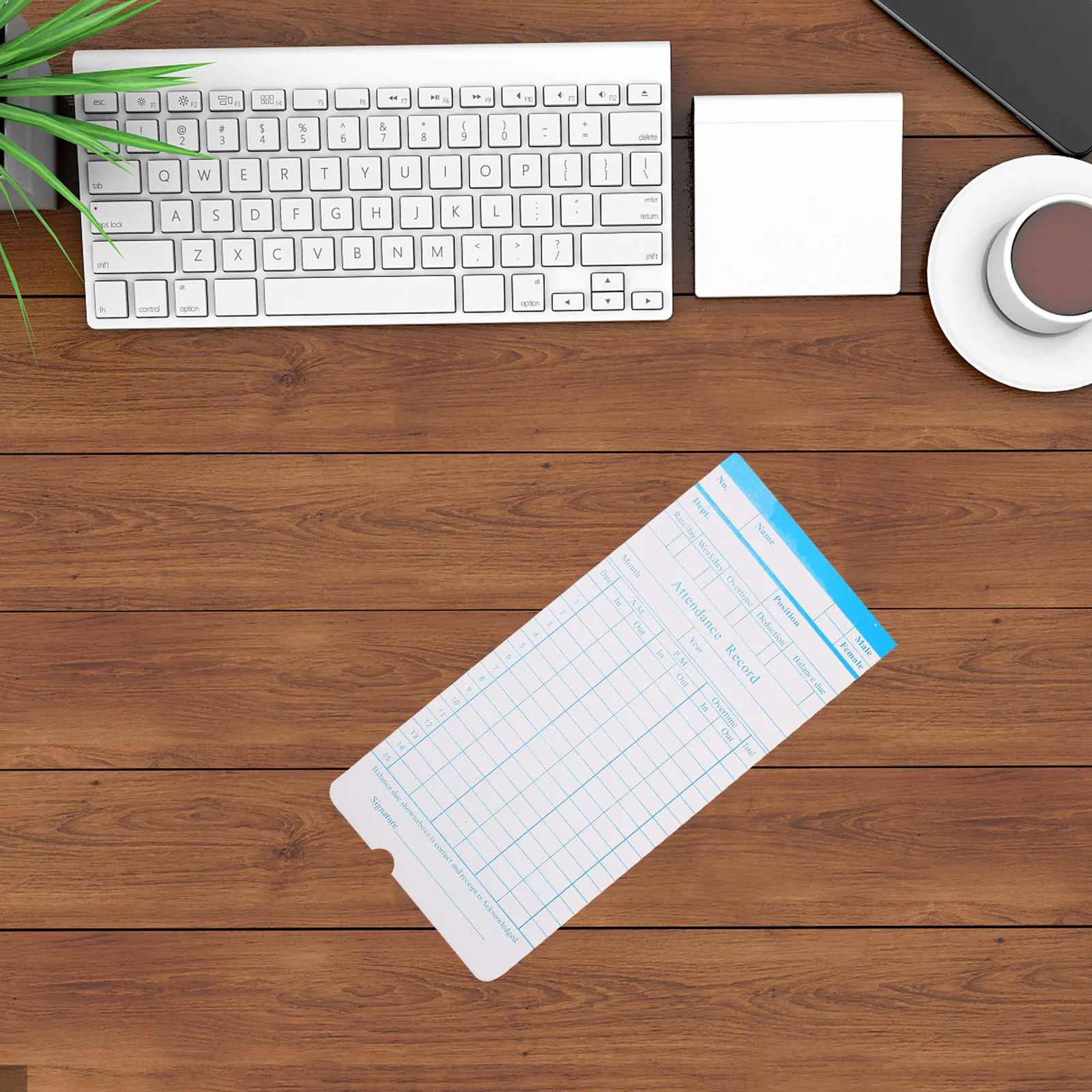 Office Attendance Cards Paper Double-Sided Time Cards For Employees Weekly Monthly Tracking Sheet Warehouse Use Supply