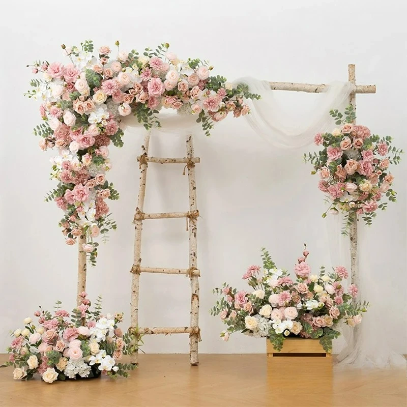 

Customizable Pink Rose Artificial Green Eucalyptus Leaf Hang Corner Flower