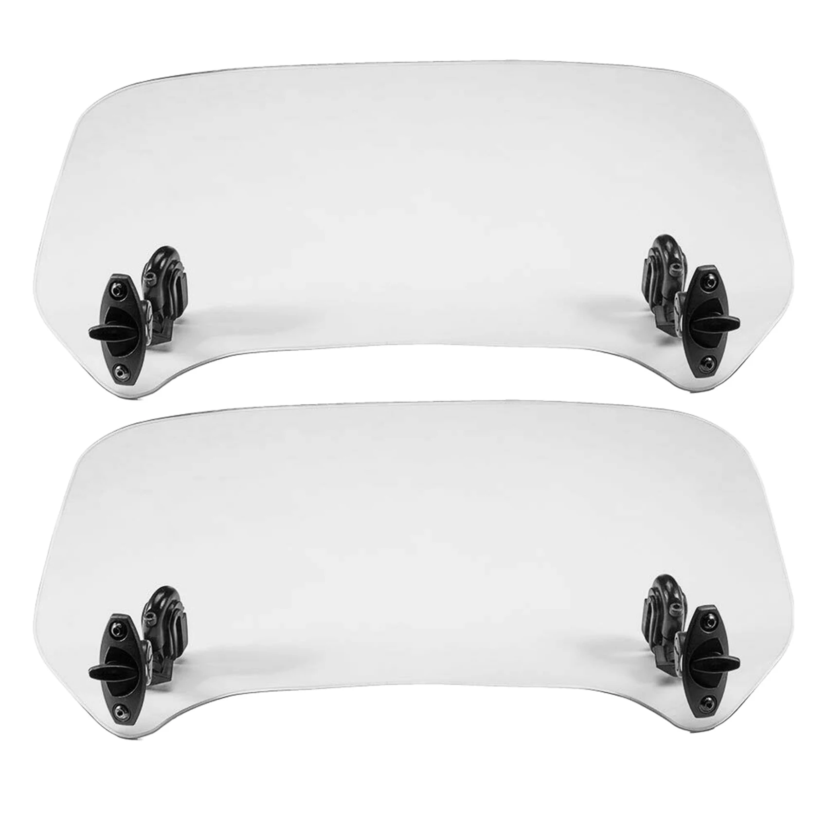

2X Motorcycle Windshield Extension - Universal Adjustable Clip-On Windscreen Extender- For Honda Suzuki Kawasaki