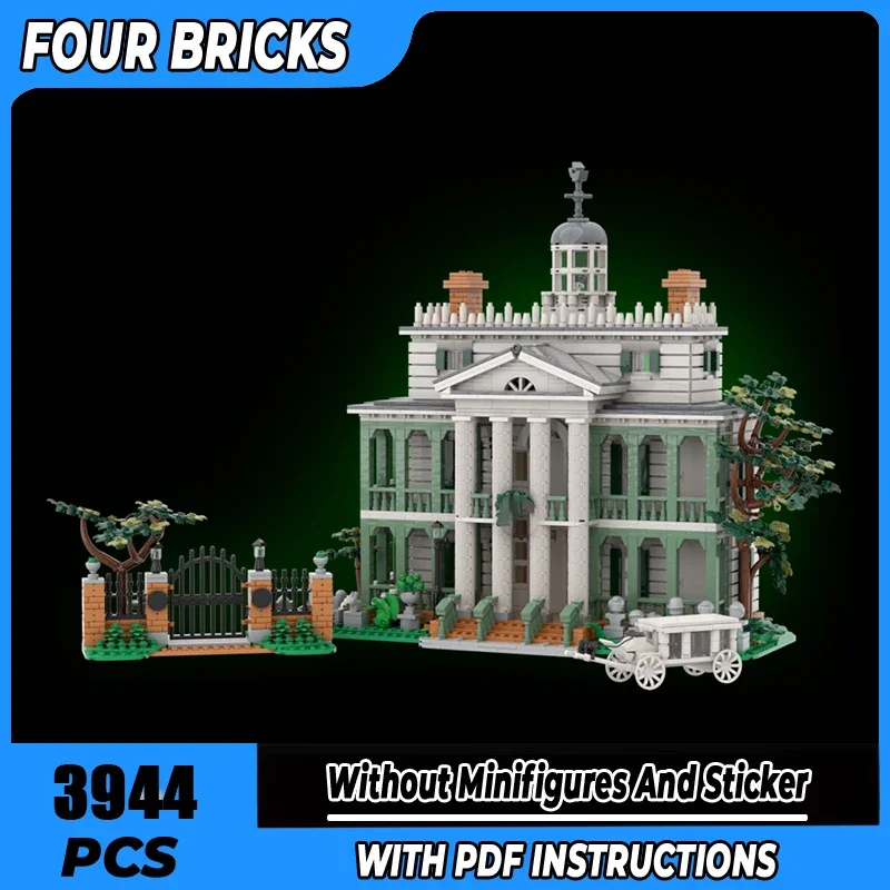 

Строительные блоки Moc, технология особняка с привидениями, модульные кирпичи, модель, подарки, рождественские игрушки, наборы «сделай сам», сборка