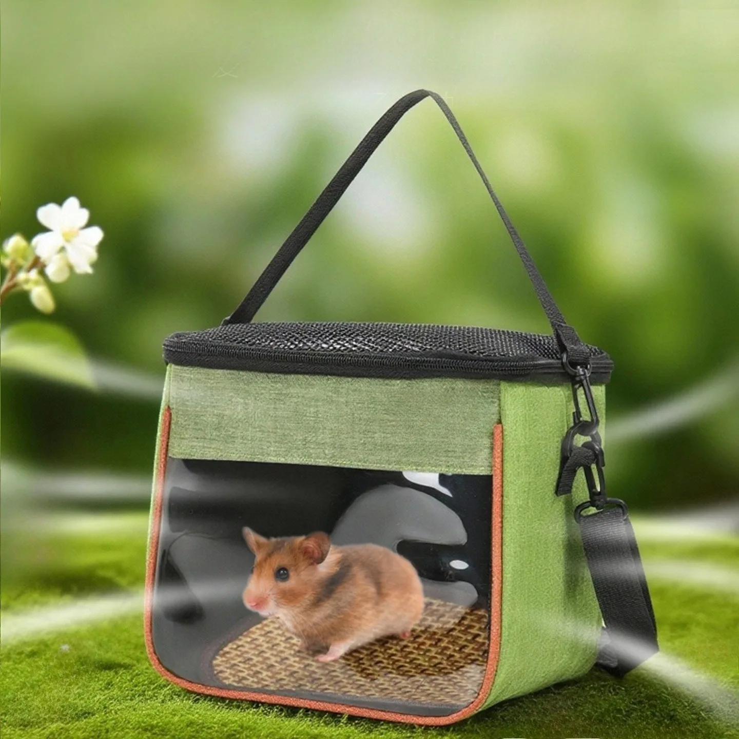

Small Pet Travel Bag Hamster Portable Bags Transparent Breathable Hedgehog Squirrel Little Animals Outdoor Trip Sugar Glider Out