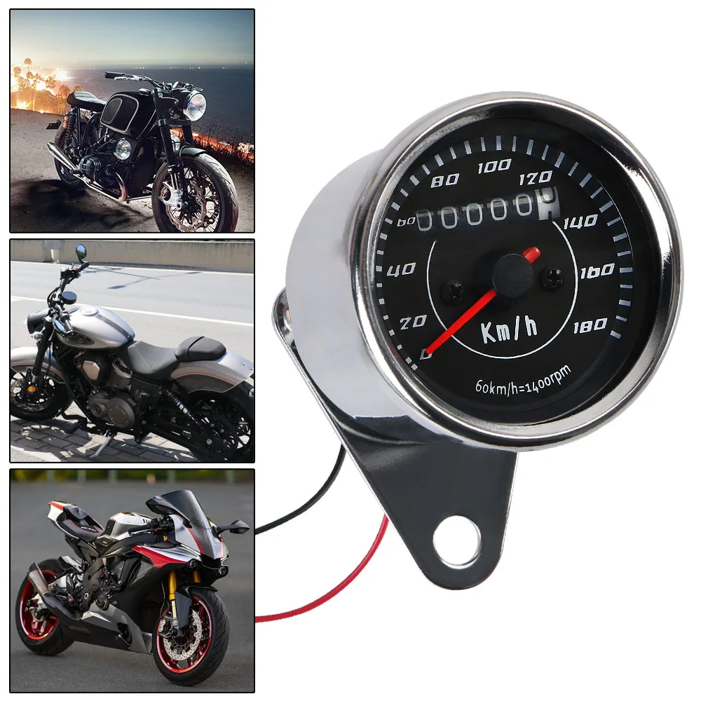 Universal Machinery Motorcycle Modification Instrument Tachometer Moto Accessory Modified Odometer With LED Light Auto Gauge