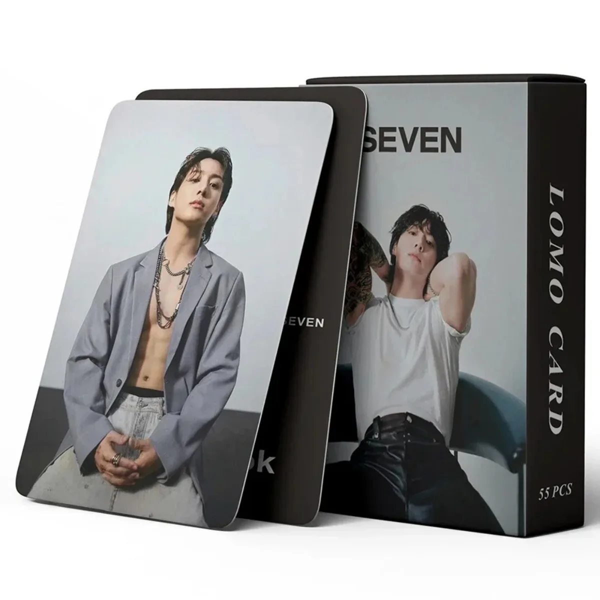 55PCS แฟน Kpop คอลเลกชันการ์ด Seven Solo Photocards การ์ด Lomo สีดําสองครั้งสีชมพูสาวกลุ่มใหม่กางเกงยีนส์แฟนของขวัญการ์ด Oracle