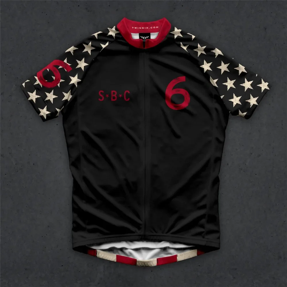 Twin Six 6 Team Mens Summer Wear Cycling Jersey Clothes Mtb Bike Mountain Road Bicycle Triathlon Short Sleeve Uniform Clothing