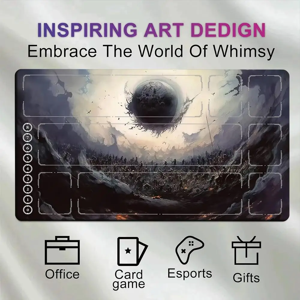 

14*24in Magic mousepad Anime Card mats Diy Rune Battlefielded Kaisa Card Battle Mat Single Player Board Game Battle playmat LOL