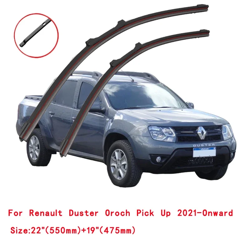 For Dacia Renault Duster Oroch Pick Up 2015-2024 Car Windshield Wiper Blade Front Windscreen Windshield Brushes Washer Window