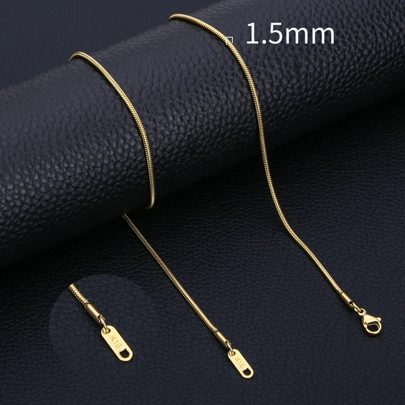 HIYEE Rvs Snake Collier Kettingen voor DIY voor Vrouwen Sieraden Maken Bevindingen Hangers Kreeft Sluitingen Groothandel