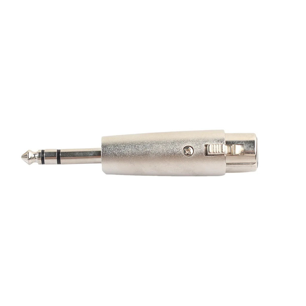 TRS 1/4 "6.35 مللي متر ذكر إلى XLR 3 دبوس أنثى محول الصوت ، الفضة