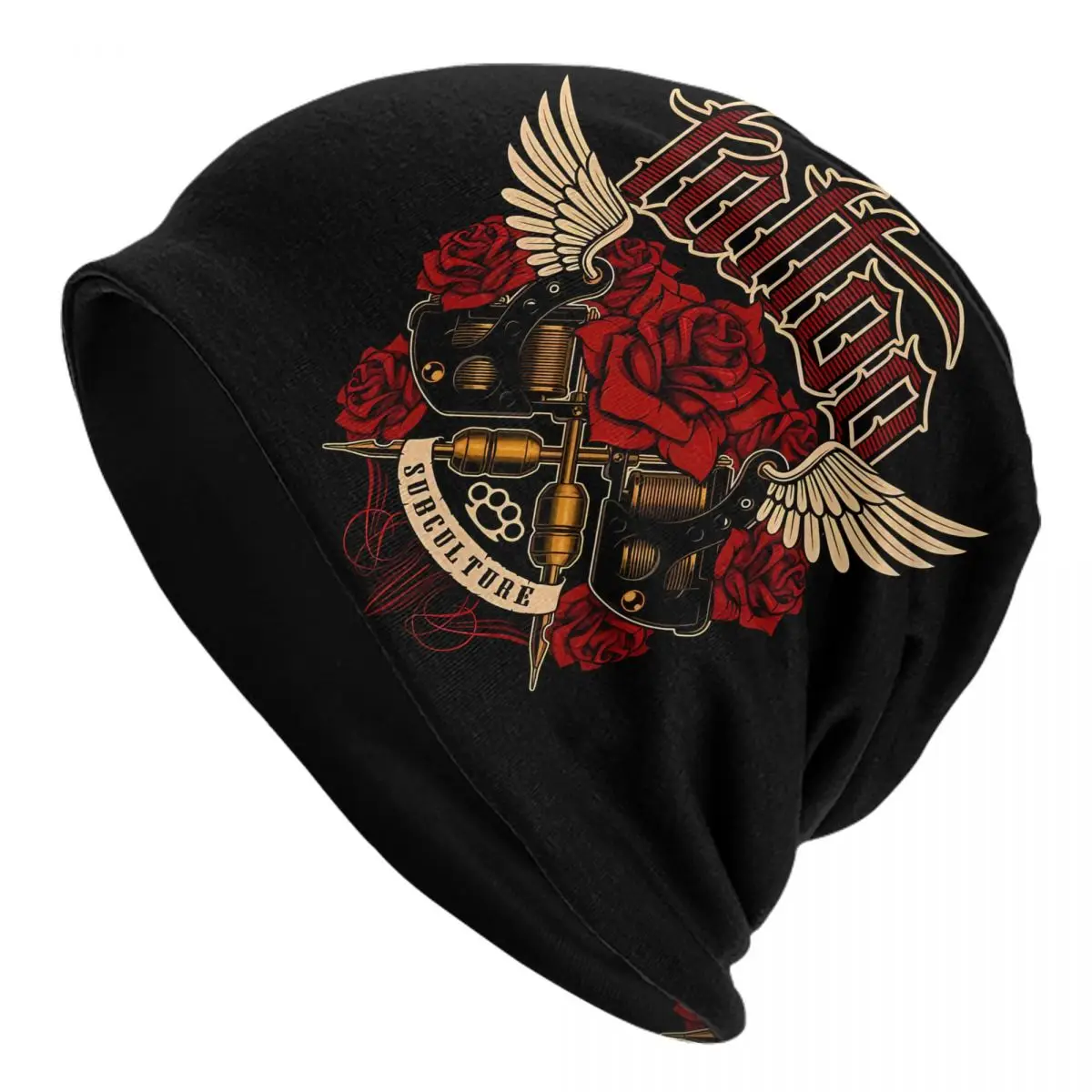 Bonnet Hats Super Cool Skull Tattoo Men Women's Thin Hat Jubculurs Autumn Spring Warm Cap Street Skullies Beanies Caps