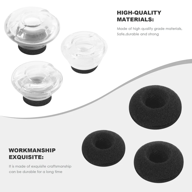 FULL-3-Piece Large Medium and Small Replacement Earplug Gels for Plantronics Voyager Legend Eartip Kit