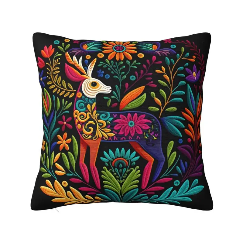 Luxury Mexican Flower Otomi Art Throw Pillow Case Home Decorative 3D Print Sofa Cushion Cover Polyester Pillowslip Dakimakura