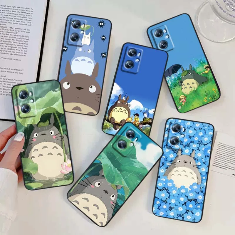 

Cartoon Animation T-Totoros For OPPO Reno 7 A96 A40 A58 5 6 Realme GT A74 A78 Neo2 A74 A78 Find X5 X3 X7 X8 Black Phone Case