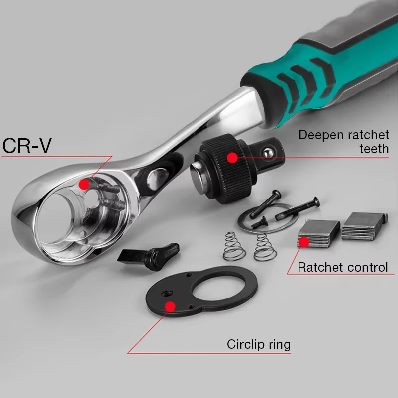 72 Teeth Drive Swivel Ratchet Wrench 1/4\