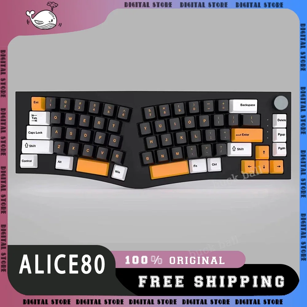 

Feker Alice80 Gamer Mechanical Keyboard 3Mode 2.4G Bluetooth Wireless Keyboards Kailh Switch Rgb Gasket Hot-Swap Gaming Keyboard