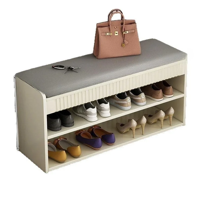 

Cream wind shoe change household door entry stool seated cabinet integrated