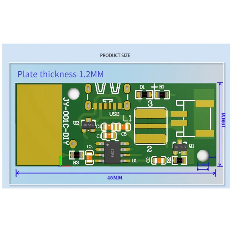 AA08-USB وحدة المرطب الهباء الجوي لوحة تحكم PCB وحدة التغشية وحدة المرطب 5 فولت