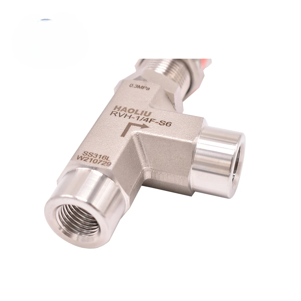 High Pressure 316 Stainless Steel Safety Relief Valve Female Proportional Unloading Valve for Gas