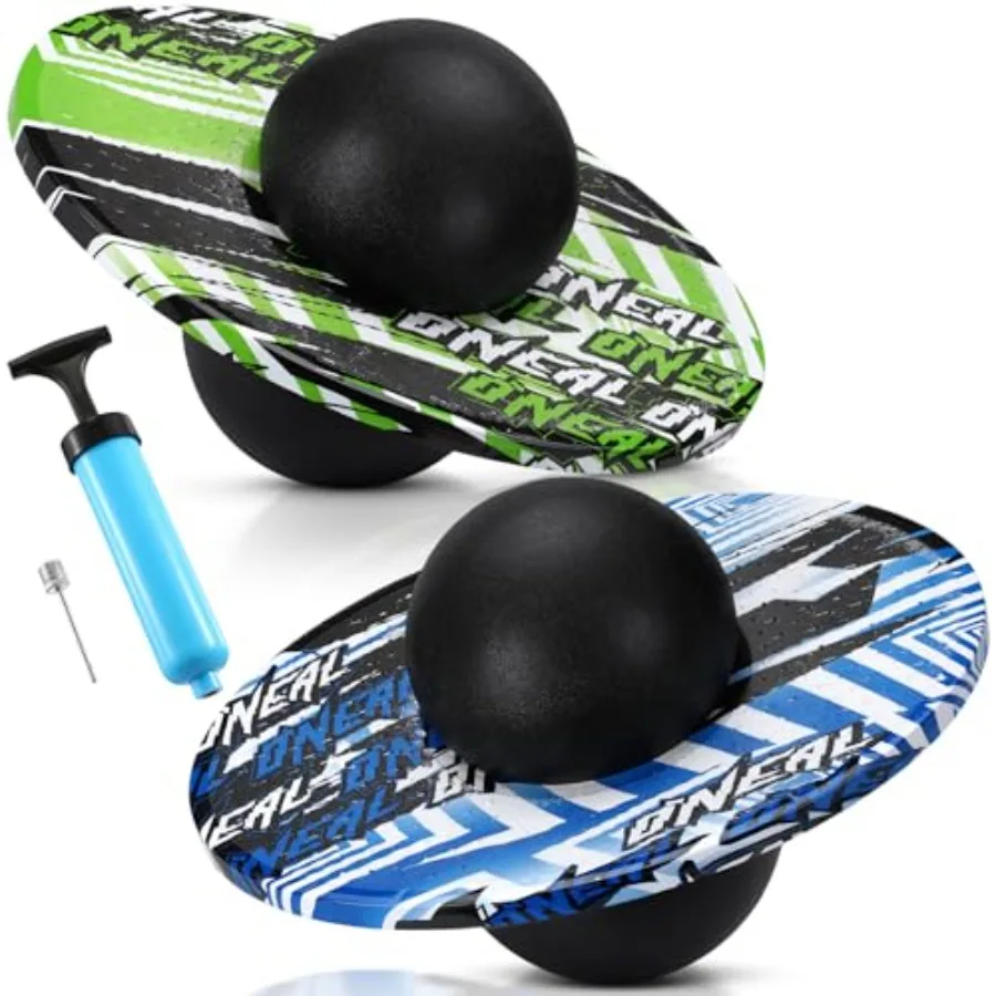 

Набор из 2 балансировочных досок Pogo Ball с насосом и прочной нескользящей поверхностью для игр в помещении и на улице, для развития координации и снятия стресса