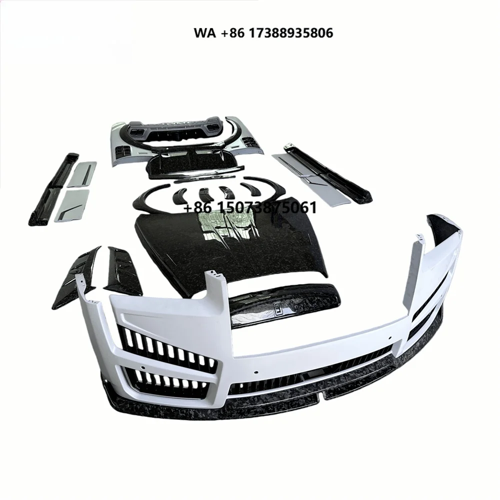 New Runde Exclusive MSY Style Dry Forged Carbon Fiber Primer Color Body Kit 2025 For Ro-lls-Ro-yce Cullinan Upgrade Car Bumpers