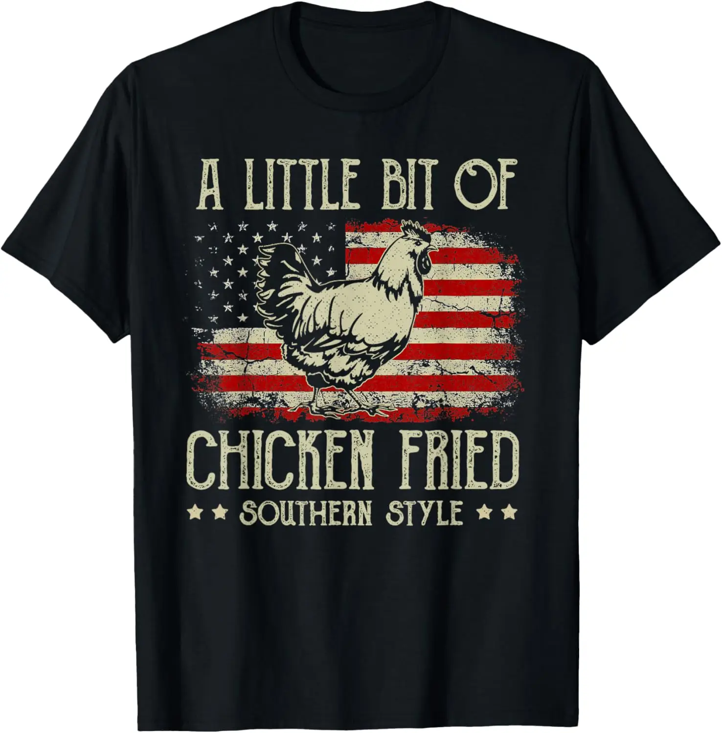 

Винтажная футболка с флагом США в южном стиле Little Bit of Chicken Fried