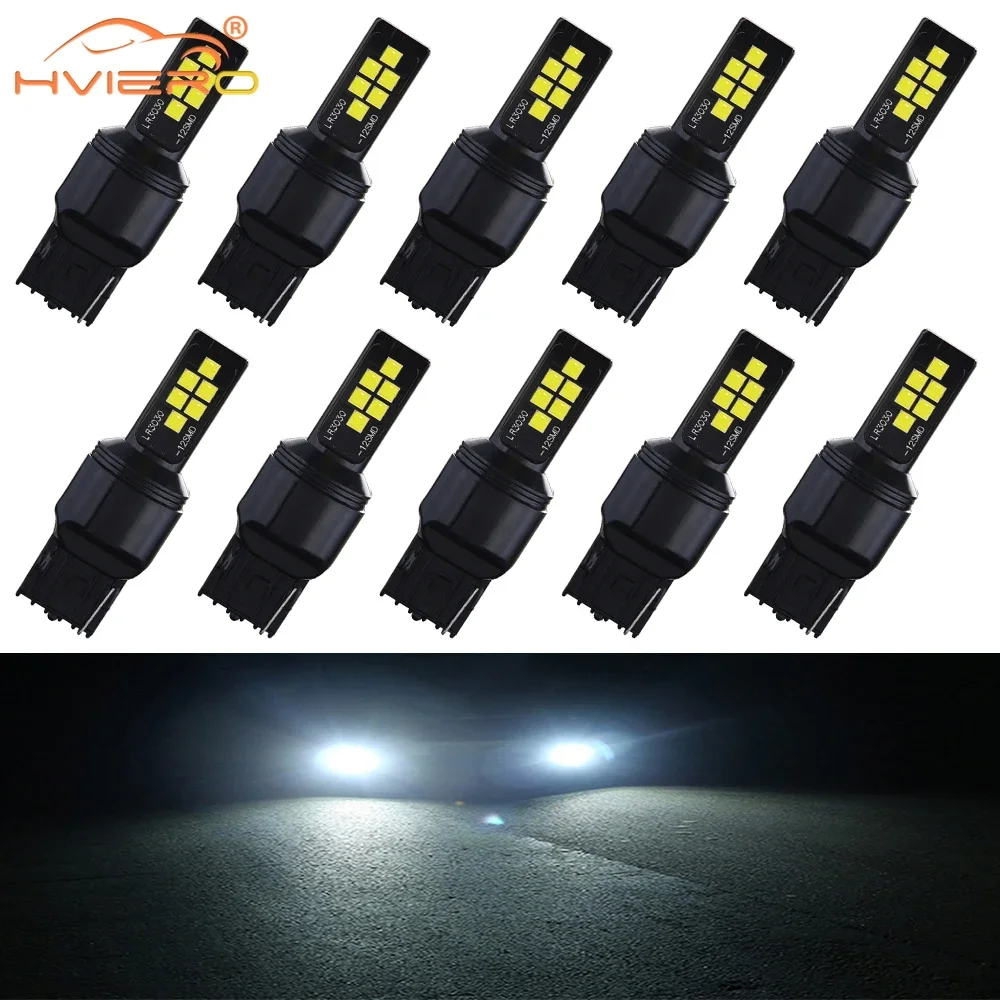 

10X Car Styling Auto Accessories Turn Signal License Plate Lamp 1156 1157 7440 12SMD Waterproof Brake Light Reverse Strobe Bulbs