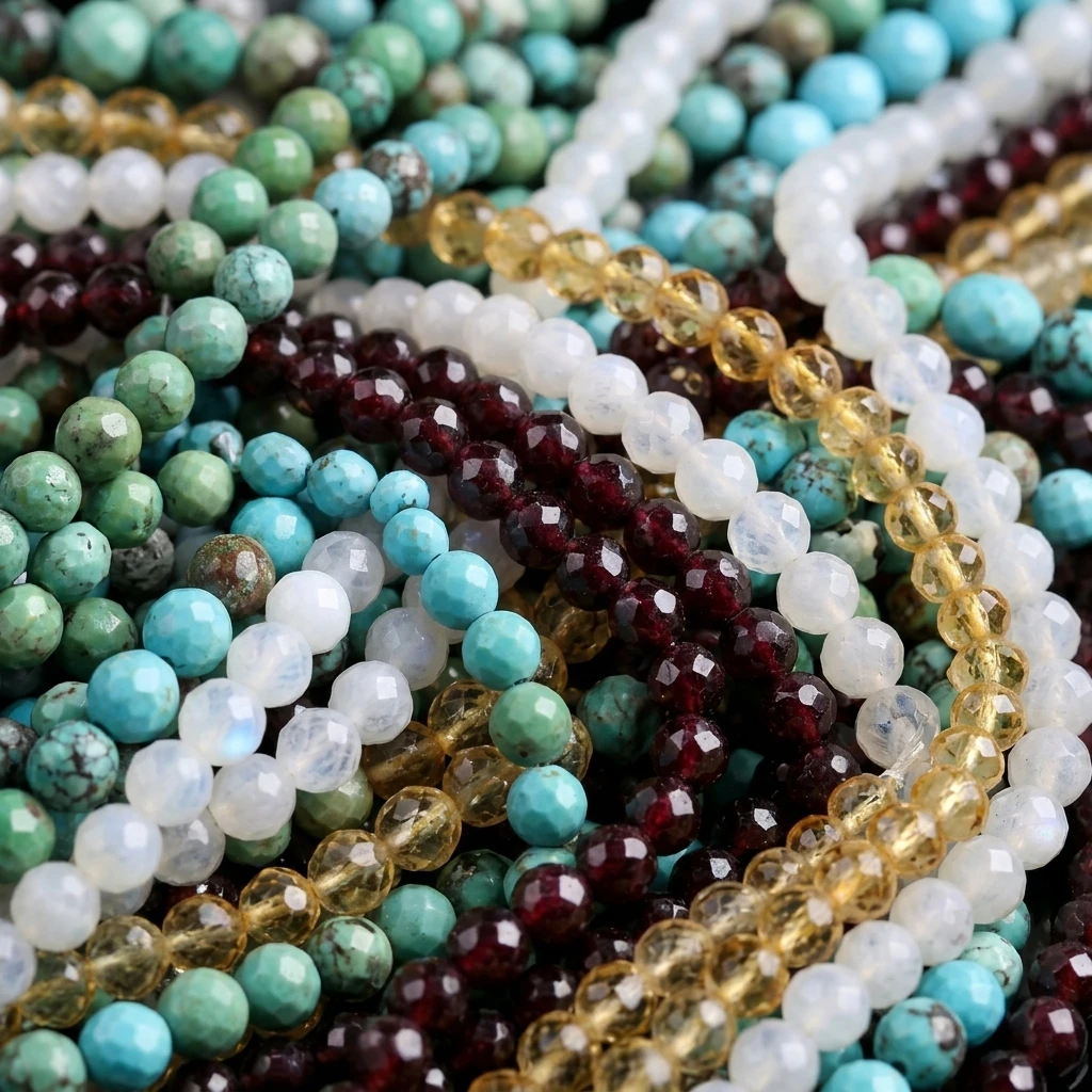 2 3 4mm Natural Faceted Citrine Fluorite Green Turquoise Stone Beads For Jewelry Making DIY Bracelet Necklace Accessories