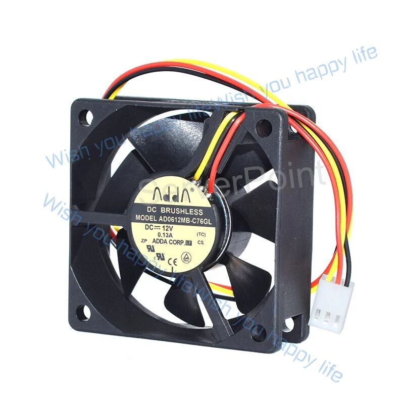 L... for Genuine AD0612MB-C76GL DC12V 0.13A 60*60*20mm 3-Pin Server Square Cooling Fan