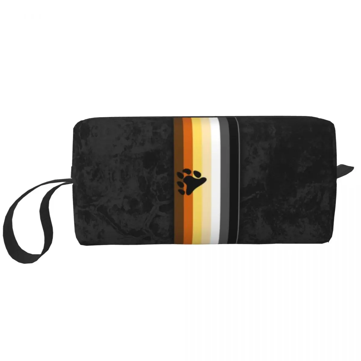 Distressed Gay Bear Pride Flag Stripe Makeup Bag for Travel Cosmetic Organizer Kawaii LGBT GLBT Lesbian Storage Toiletry Bags