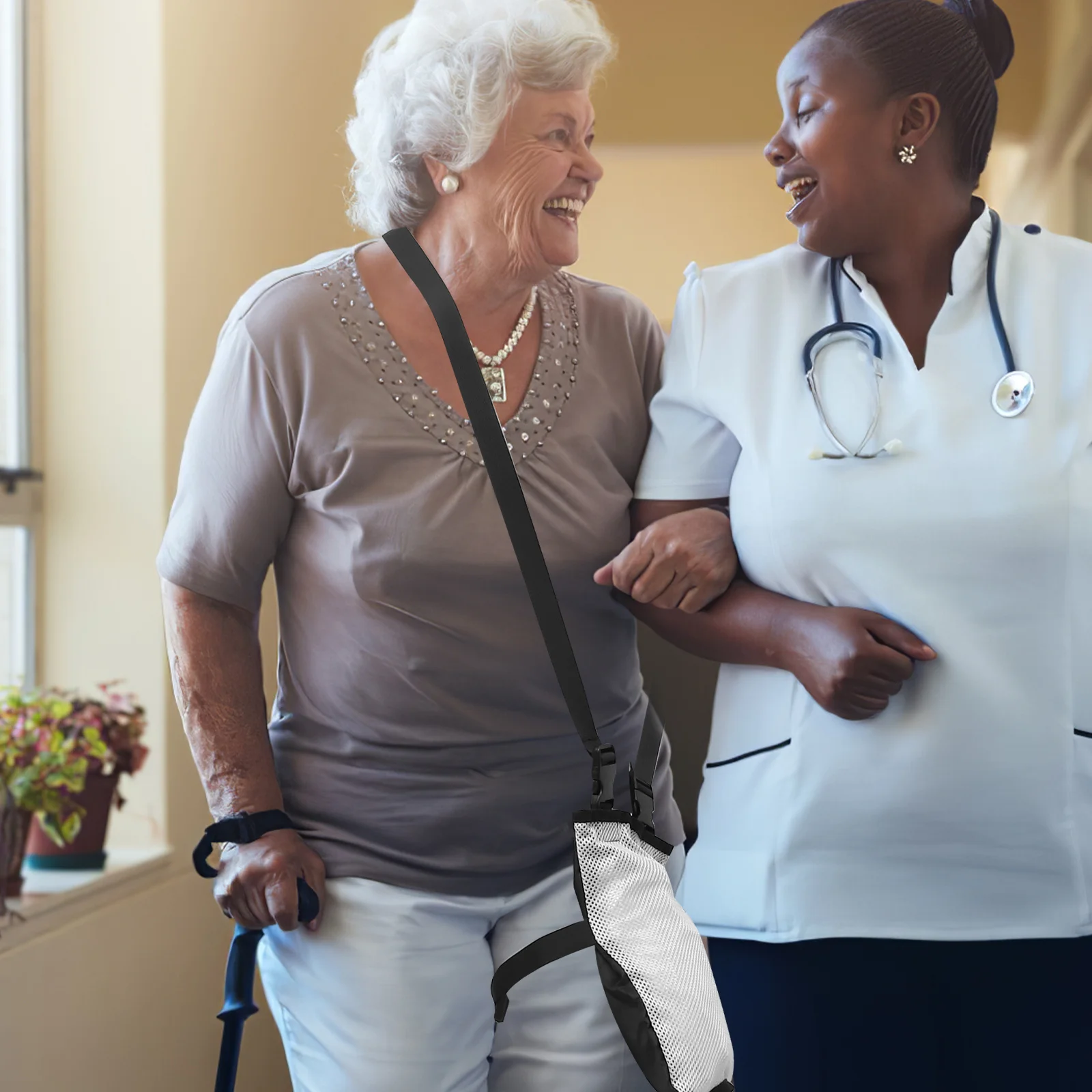 

Adjustable Urine Bag Holder Reinforced Fixation Strap Durable Comfortable Urinary Drainage Collection Bag Cover