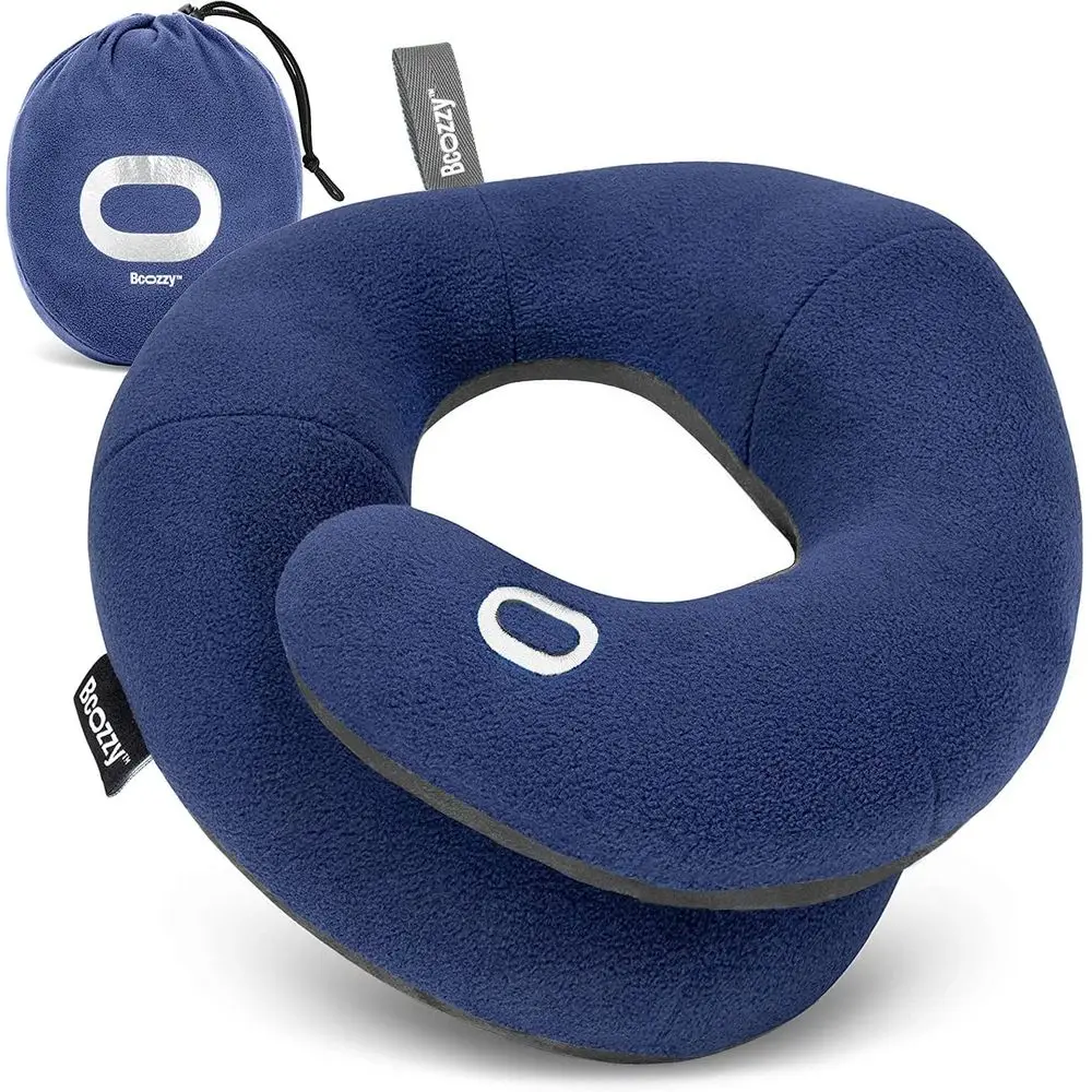 

Double-Support Travel Pillow with Adjustable Size, Washable Cover, and Carry Bag - Ideal for Airplanes, Cars, and Long Trips