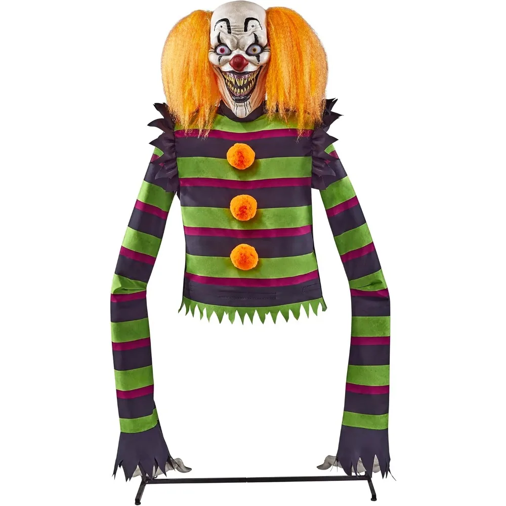 

Halloween 4.2 Ft Decorations Flipping Torso Motions Plays Sounds Terrifying Joker Halloween Decoration