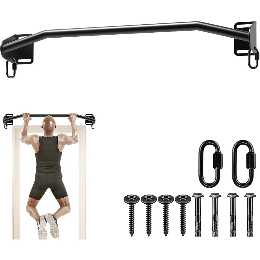Barra de dominadas para puerta montada en la pared de alta resistencia, barra de dominadas multifuncional, barra de puerta portátil para Fitness, entrenamiento corporal, gimnasio en casa