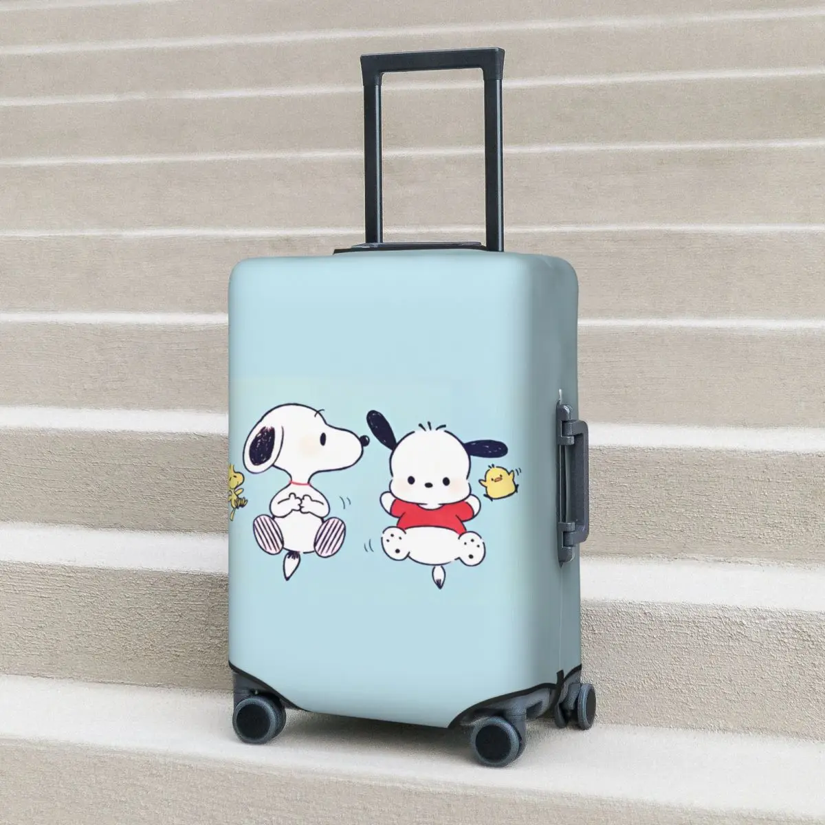 Funny Snoopy And Friends Suitcase Cover Travel Holiday Practical Luggage Accesories Protector